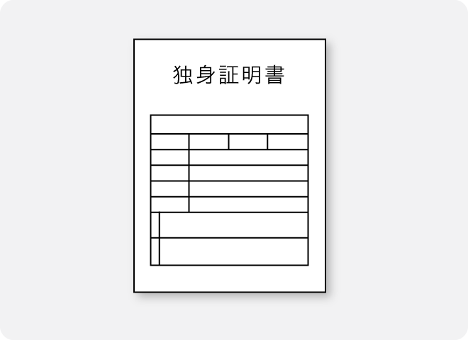 独身証明書で独身確認